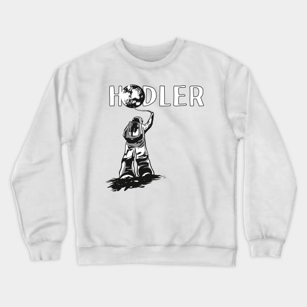 Hodler Astronaut to the Moon Crypto Currency Crewneck Sweatshirt by gillys